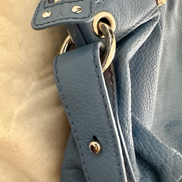 Gucci Large Bamboo Barbaston Royal Blue Spike Calfskin Leather - Picture 4 of 14